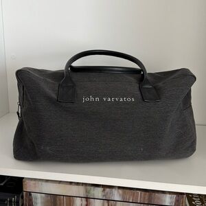 John Varvatos Black Duffel Bag